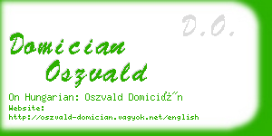 domician oszvald business card